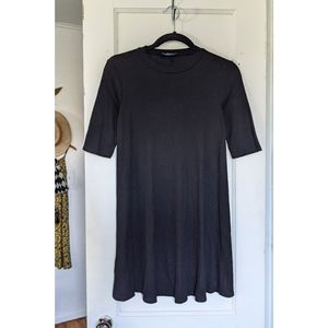 Ribbed Mock Neck Tunic Dress